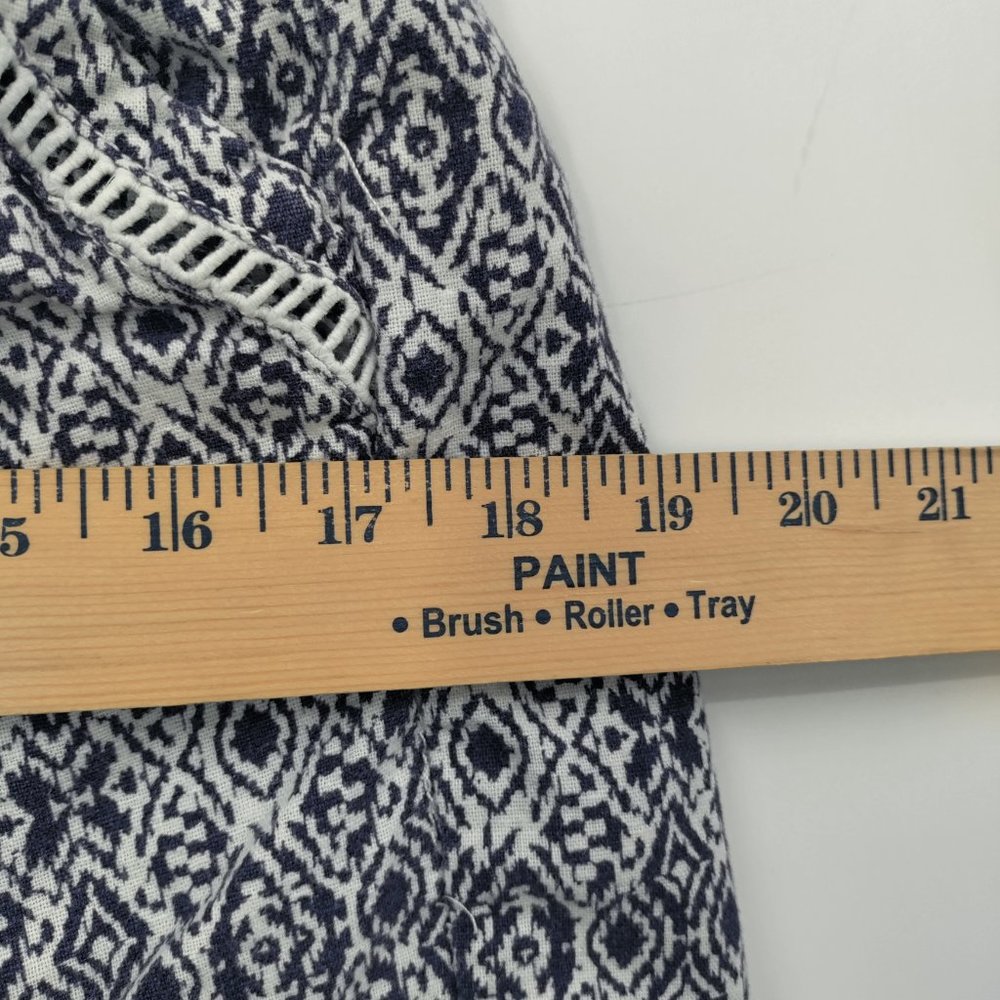 BRIGGS Ikat Boho Shorts Elastic Waist Drawstring Linen Large - Picture 7 of 10